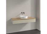 Villeroy und Boch Antao Waschtisch-Unterschrank K10011HJ 120x19x50cm, Waschbeckenplattenfarbe honey oak, silk grey matt lacquer