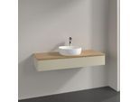 Villeroy und Boch Antao Waschtisch-Unterschrank K10051HJ 120x19x50cm, Hahnloch, Waschbeckenplattenfarbe honey oak, silk grey matt lacquer