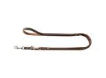 Hunter Verstellbare Führleine Porto dunkelbraun / beige L-XL