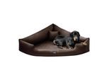 Tierlando TRIVIA - Orthopädisches Eckhundebett braun 1,2 m, 25 cm, 1,2 m