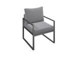 Beldano , Dunkelgrau , Metall, Textil , Füllung: Polyester, Polyurethan (Pur) , 66x69x65 cm , wetterbeständig , Gartenmöbel, Gartensessel, Gartenstühle