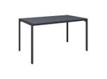Beldano , Anthrazit , Metall, Glas , rechteckig , 140x75x83 cm , wetterbeständig , Gartenmöbel, Gartentische, Gartentische