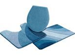 Badematte OTTO HOME "Josie, Badvorleger, Badezimmer Teppich" Gr. 11, blau, H:20mm, Polyester, Badematten, Badematte, Badteppich, Badematten, rechteckig, rund & als 3-tlg. Set erhältlich