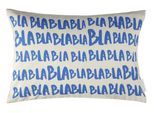 Kissenbezug TOM TAILOR HOME "Blabla", blau, B:60cm H:1cm L:40cm, Polyester, Baumwolle, Polyester, Kissenbezüge, Kissenbezug, mit lustigem Schriftzug