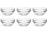 Schale VAN WELL "Chefs, 6 Stück", transparent, H:4,5cm Ø:10,5cm, Glas, Schüsseln, Schale, stapelbar, spülmaschinen- und mikrowellengeeignet
