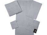 Gästehandtuch ROSS "Cashmere feeling", grau (chrom), B:30cm L:50cm, Frottier, Baumwolle, Handtücher, 100% Baumwolle, mit Wellen-Bordüre, große Farbauswahl