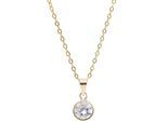 Kette mit Anhänger FIRETTI "Schmuck Geschenk Gold 375 Halsschmuck Halskette Goldkette Ankerkette", gold (gelbgoldfarben, kristallweiß), Halsketten, Damen, Gelbgold 375, L: 45 B: 1,5mm, mit Zirkonia (synth.), B:1,5mm