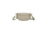 Schultertasche HARPA "Carly", Damen, Gr. B/H/T: 6cm x 15cm x 24cm, hellgrau, Leder, unifarben, Taschen Schultertasche, aus echtem Leder