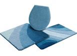 Badematte OTTO HOME "Josie, Badvorleger, Badezimmer Teppich" Gr. 12, blau, H:20mm, Polyester, Badematten, Badematte, Badteppich, Badematten, rechteckig, rund & als 3-tlg. Set erhältlich