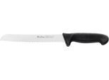 Brotzeitmesser PINTINOX "Coltelli P9000", schwarz (edelstahlfarben, schwarz), 1 Stk., Chrom-Molybdän-Vanadium-Stahl, Essmesser, mit rutschfestem Kunststoffgriff, Klingenlänge 30 cm