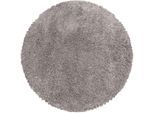 Hochflor-Teppich AYYILDIZ TEPPICHE "FLUFFY 3500", beige, H:50mm Ø:160cm, Polypropylen (PP), Teppiche, Langflor, Shaggy, uni, robust, auch rechteckig erhältlich, Wohnzimmer