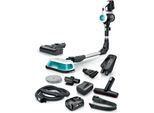 BOSCH Akku-Stielstaubsauger "BSS712XHYG", weiß, B:25,2cm H:130cm T:20,4cm, Akkusauger, HEPA Filter, rotierende Wischpads, 2 Akkus, Schnellladegerät