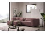 Ecksofa "PIARA mit Kedernaht, Cord, Leinenoptik o. Strukturstoff, Couch, L-Form", beige (puder), B:267cm H:66cm T:167cm, 100% Polyester, LEGER HOME BY LENA GERCKE, Sofas, Ecksofa, wahlweise Ottomane rechts/links, schwarze Füße, bequemer Sitzkomfort