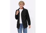 Fleecejacke CASUAL LOOKS, Damen, Gr. 24, schwarz, 100% Polyester, unifarben, lässig geschnitten, Jacken Fleecejacke