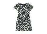 Jerseykleid S.OLIVER JUNIOR, Mädchen, Gr. 92, N-Gr, bunt (navy), Jersey, Obermaterial: 95% Baumwolle, 5% Elasthan, geblümt, gemustert, bequem kniefrei, Rundhals, Puffärmel, Kleider Jerseykleid, Stufenkleid mit All-Over-Print