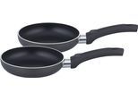 Pfannen-Set GSW "Cnuspa (Snackpfannen-Set)", schwarz, H:3,5cm Ø:16cm, Pfannen, Pfannen-Set, VITAFLON CLASSIC Antihaft-Versiegelung, Induktion