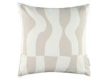 Kissenbezug TOM TAILOR HOME "Modern Waves", beige, B:45cm H:1cm L:45cm, Polyester, Baumwolle, Polyester, Kissenbezüge, Kissenbezug, modernes Wellenmotiv