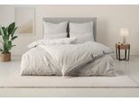 Bettwäsche "Linnea", beige, B/L: 135cm x 200cm, 1 Stk., 1 Stk., Renforcé, B/L: 40cm x 80cm, 2, Renforcé, Obermaterial: 100% Baumwolle, LEGER HOME BY LENA GERCKE, Bettwäsche, Bettwäsche, aus 100% Baumwolle, Streifendesign