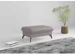 Polsterhocker SIT & MORE "Morris Jubi", grau (light grau), B:103cm H:44cm T:69cm, Hocker, Polsterhocker, in Echtleder
