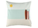 Kissenbezug TOM TAILOR HOME "Surf", hellblau, B:40cm H:1cm L:40cm, Polyester, Baumwolle, Polyester, Kissenbezüge, Kissenbezug, maritimes Dessin