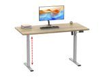 VCM Elektrisch Höhenverstellbarer Schreibtisch, 110 x 50 cm, Sitz-Steh-Schreibtisch mit Memory-Funktion, 71–120 cm - Lona