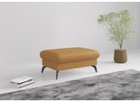 Polsterhocker SIT & MORE "Morris Jubi", gelb (curry), B:103cm H:44cm T:69cm, Hocker, Polsterhocker, in Echtleder