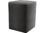 Hocker "LOOKS XX", grau (anthrazit), B:38cm H:47cm T:38cm, 100% Polyester, LOOKS BY WOLFGANG JOOP, Hocker, Hocker, kubische Form, ideal als Fußablage