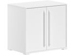 Kommode VIPACK "SAM mit 2 Drehtüren, dahinter 1 Fachböden, universell einsetzbar", weiß dekor, B:67,7cm H:61,5cm T:43cm, Holzwerkstoff, Sideboards, Kommode, Pflegeleichte Oberfläche in Eiche oder Weiß Dekor