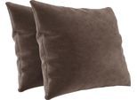Sofakissen HOME AFFAIRE "Viva", grau (taupe), B:50cm H:50cm T:8cm, 100% Polyester, Polsterauflagen, Sofakissen, 2er Kissen-Set wahlweise in zwei Größen