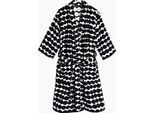 Bademantel MARIMEKKO "RÄSYMATTO" Gr. S, schwarz-weiß (weiß, schwarz), S, Frottier, Hausmäntel, Bademantel, 100% Baumwolle, angenehm weich