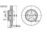 ATE Bremsensatz, Scheibenbremse Bremsensatz-Vorderachse ijf1417o28 Vorderachse belüftet 295mm 26mm für TOYOTA