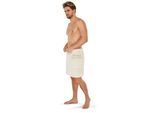 Kilt MÖVE "Wellness, ideal für Sauna & Spa", beige (creme), L:50cm, Walkfrottier, Hausmäntel, mit Druckknöpfen