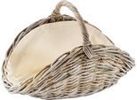 Aufbewahrungskorb LOCKER, beige (natur), B:62cm H:38cm T:39cm, Rattan, Aufbewahrungsboxen