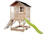 Spielturm EXIT "Loft 500", beige (natur, weiß), Spieltürme, KinderB:328cm H:253cm T:190cm, Holz, BxTxH: 328x255x185 cm, B:328cm H:253cm T:190cm