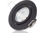 PACO HOME Einbauleuchte "Lina", grau, 1, Ø 8,2cm H: 2,5cm, Leuchten, Einbaustrahler Schwenkbar Strahler Spotlight Set GU10