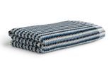 Badetücher MÖVE "Bliss bunt", grün (blau, grün), B:67cm L:140cm, Walkfrottier, Jaquard-Walkfrottier, Handtücher, mit Perlstruktur
