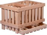 Holzkiste DOBAR, beige (natur), B:40cm H:40cm T:60cm, Holzwerkstoff, Aufbewahrungsboxen, Vorratsbehälter aus Holz mit 2 Abteilungen