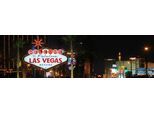 Fototapete PAPERMOON "Las Vegas Panorama", bunt, B:3,5m L:1m, Vlies, Tapeten