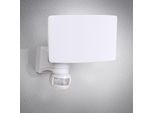 LED Außen-Wandleuchte B.K.LICHT, weiß, B:17,6cm H:18cm L:21,7cm, Leuchten, Außenstrahler, Bewegungsmelder, Wandlampe, 20W 2300 Lumen, IP44, weiß