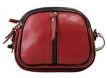 Umhängetasche CLUTY, Mädchen, Gr. B/H/T: 18cm x 16cm x 4cm onesize, rot, Leder, unifarben, Taschen Umhängetasche, echt Leder, Made in Italy
