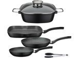Topf-Set GSW "Gourmet Granit", schwarz, Töpfe, Induktion