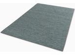 Teppich "Parkland 6351 220", blau (türkis), B:120cm H:5mm L:180cm, Kunstfaser, SCHÖNER WOHNEN-KOLLEKTION, Teppiche, Teppich, In- und Outdoor geeignet, eleganter Flachflorteppich