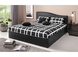 Tagesdecke, schwarz (schwarz, weiß), B:210cm L:220cm, Polyester, WESTFALIA SCHLAFKOMFORT, Tagesdecken