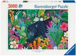 Puzzle RAVENSBURGER "Panther im blühenden Dschungel", bunt, Puzzles, KinderB:121cm H:80cm, Pappe, Motiv, Made in Germany, B:121cm H:80cm