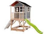 Spielturm EXIT "Loft 500", grau, Spieltürme, KinderB:328cm H:253cm T:190cm, Holz, B:328cm H:253cm T:190cm