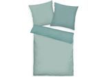 Bettwäsche TOM TAILOR HOME "TWO-TONE SOLID COLORS in Gr. 135x200cm, 155x220cm oder 200x220cm", grün (fresh sage), B/L: 155cm x 220cm, 1 Stk., 1 Stk., Satin, B/L: 80cm x 80cm, 2 Stk., Satin, Obermaterial: 100% Baumwolle, Bettwäsche, Bettwäsche, new bedroom, Doppelnaht am Kissen