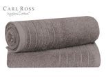 Handtuch CARL ROSS "HygieniCotton", grau (platin), B:50cm L:100cm, Frottee, Obermaterial: 100% Baumwolle, Handtücher, mit 2 Aufhängekordeln