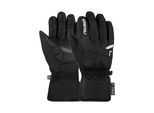 Skihandschuhe REUSCH "Bennet R-TEX XT Junior", Mädchen, Gr. 5,5, schwarz-weiß (schwarz, weiß), 94% Polyester, 6% Lederimitat, mehrfarbig, Handschuhe, mit wasser- und winddichter Membran