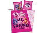 Kinderbettwäsche MY LITTLE PONY "My little pony", bunt, B/L: 135cm x 200cm, 1 Stk., 1 Stk., Renforcé, B/L: 80cm x 80cm, Renforcé, Obermaterial: 100% Baumwolle, Bettwäsche, mit tollem My little pony Motiv