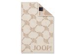 Gästehandtuch JOOP "Gästetuch Classic Cornflower 1er Pack" Gr. S, beige (creme), B:30cm, Obermaterial: 100% Baumwolle CO., Handtücher